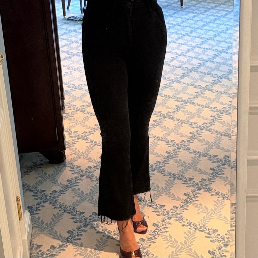 Just Black Women's High-Rise Black Crop Flare Jeans - Picture 5 of 9